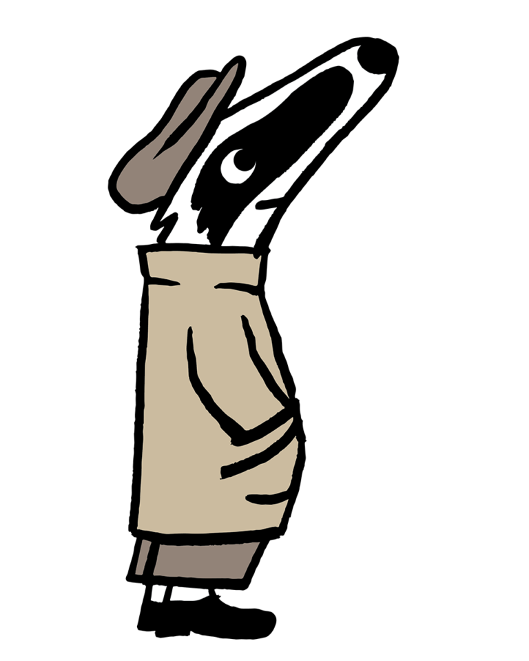 detektiv-dachs-steht-haende-in-tasche