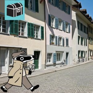 Erlebe den Detektiv-Trail Aarau mit Detektiv Dachs: Ein spannendes Stadtabenteuer mit Geschichte, Aussicht und kniffligen Rätseln Mach dich gemeinsam mit Detektiv Dachs auf den Weg durch die charmante Altstadt von Aarau. Gleich beim Start am Bahnhof beginnt dein Abenteuer. Du spazierst durch malerische Gassen, entdeckst die typischen Giebeldächer, den Obertorturm, das Stadtmuseum und erfährst Spannendes über die Vergangenheit der Stadt. Ein besonderes Highlight ist der Weg hinauf zum Alpenzeiger. Dort erwartet dich nicht nur ein herrlicher Blick über die Stadt und die Umgebung, sondern auch ein gemütlicher Picknickplatz für eine wohlverdiente Pause. Perfekt, um neue Energie zu tanken und das nächste Rätsel anzugehen. Der Detektiv-Trail Aarau bietet eine abwechslungsreiche Mischung aus Bewegung, Denkspass und spannenden Einblicken in Stadt, Natur und Geschichte. Ideal für Familien, Schulklassen, Grosseltern mit Enkeln und alle, die Freude am Entdecken haben. Mach dich bereit für ein unvergessliches Erlebnis in Aarau. Die Spurensuche kann beginnen.