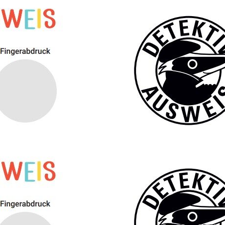 Detektiv-Dachs-Ausweis